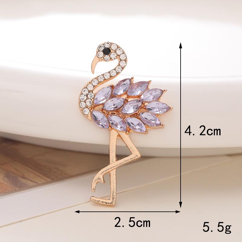 Colorful Peacock and Flamingo Jewelry: Crystal Flowers & Small Bird Shoe Charms