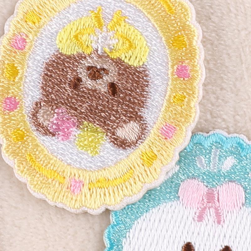 Embroidery Label Cartoon Cute Animal Badge Cloth Label Clothing Accessories Decoration Handbook DIY Self-adhesive Cloth Sticker