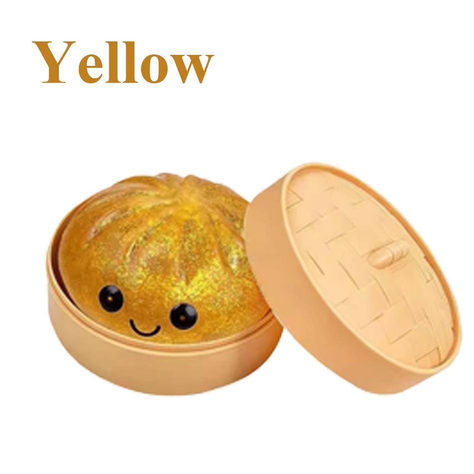 New Glitter Dumpling Squishy Box Dumplings Squishy Anxiety Relief Fidget Soft Squeeze Decompression Dough