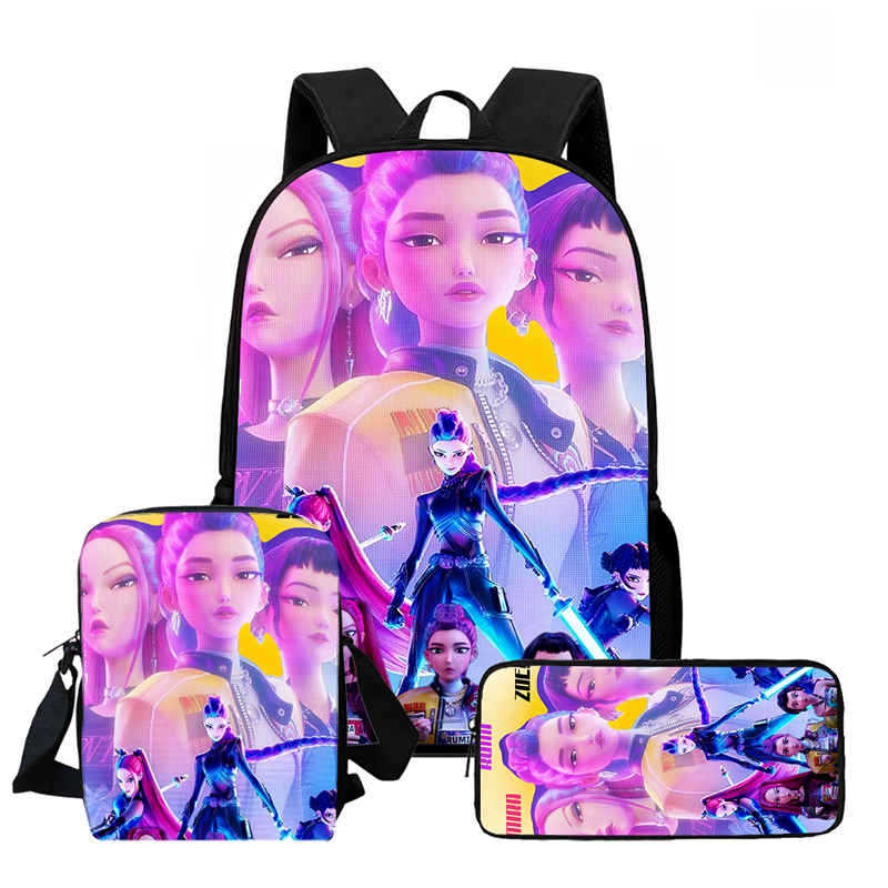 Kpop Witcher Girl Group Trendy Kids Backpack with High-Definition Print, Large Capacity, Lightweight, and Back-Protecting Design 6267