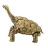Decorative Metal Storage Box For Rings Necklaces Ashtray In Tortoise Design Artistic Turtles Themed Brass Container