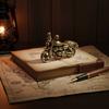 Motorcycle Figurine Metal Motorcycle Model Miniature Antique-Style Sculpture Mechanical for Collectors, Desk, Shelf