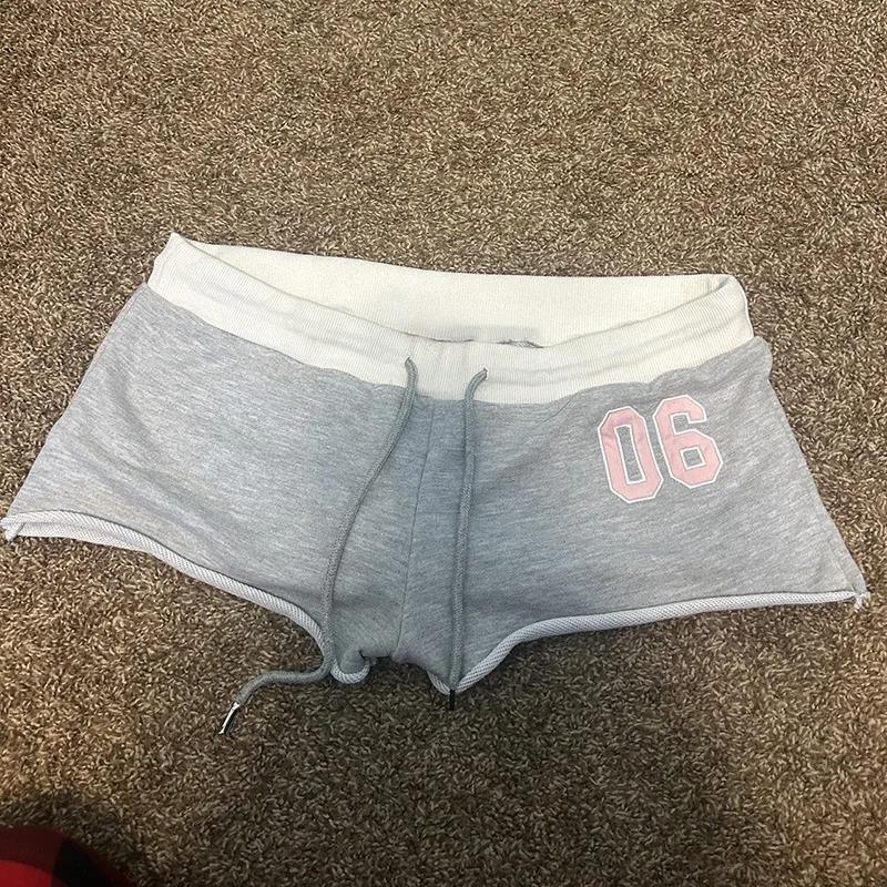 VIONA Y2K Super Shorts Cute Goth Casual Girl Short Letter Embroidery Solid Color Shorts Sexy Fashion Stripes Patchwork Street Emo Girl