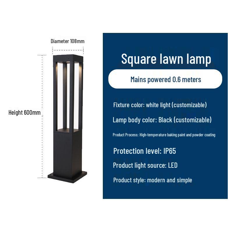 Outdoor Waterproof 3M Landscape Pole Ultra-Bright LED Street Light