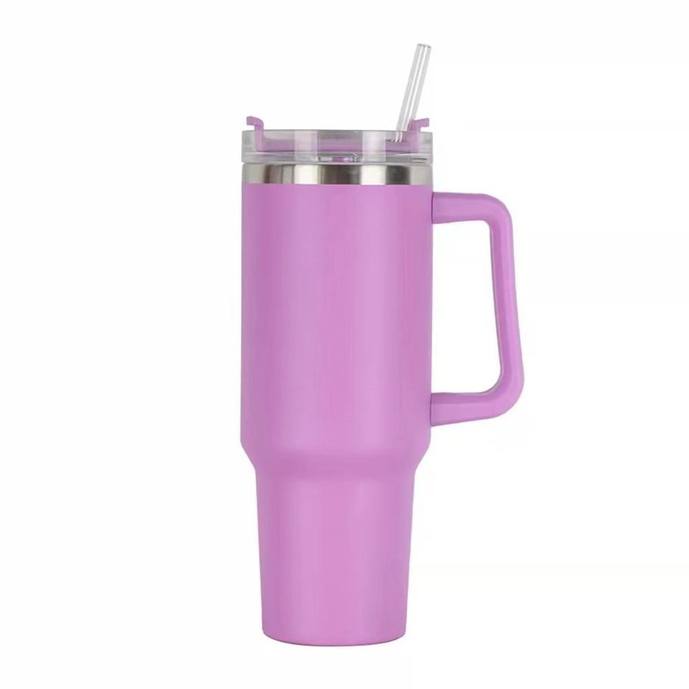 40oz 1200ML High Quality Insulated Tumbler with Handle Straw Double Wall Thermal Iced Travel Cup Coffee Cup Perfect Gift