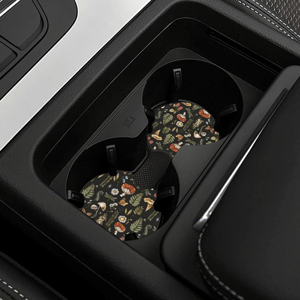 Mushroom Steering Wheel Cover Universal 14.5-15 Inch Non-Slip Mushroom Car Accessories for Women Men