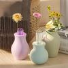 New Mini Cute Vase Silicone Mold DIY Dry Flower Flowerpot Concrete Candlestick Resin Hydroponic Handmade Crafts Decoration