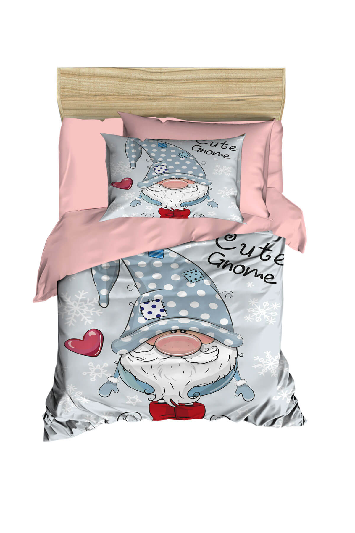 

Digital Printed 3D Cotton Newborn Baby Bedding Set Cute Gnome Pink