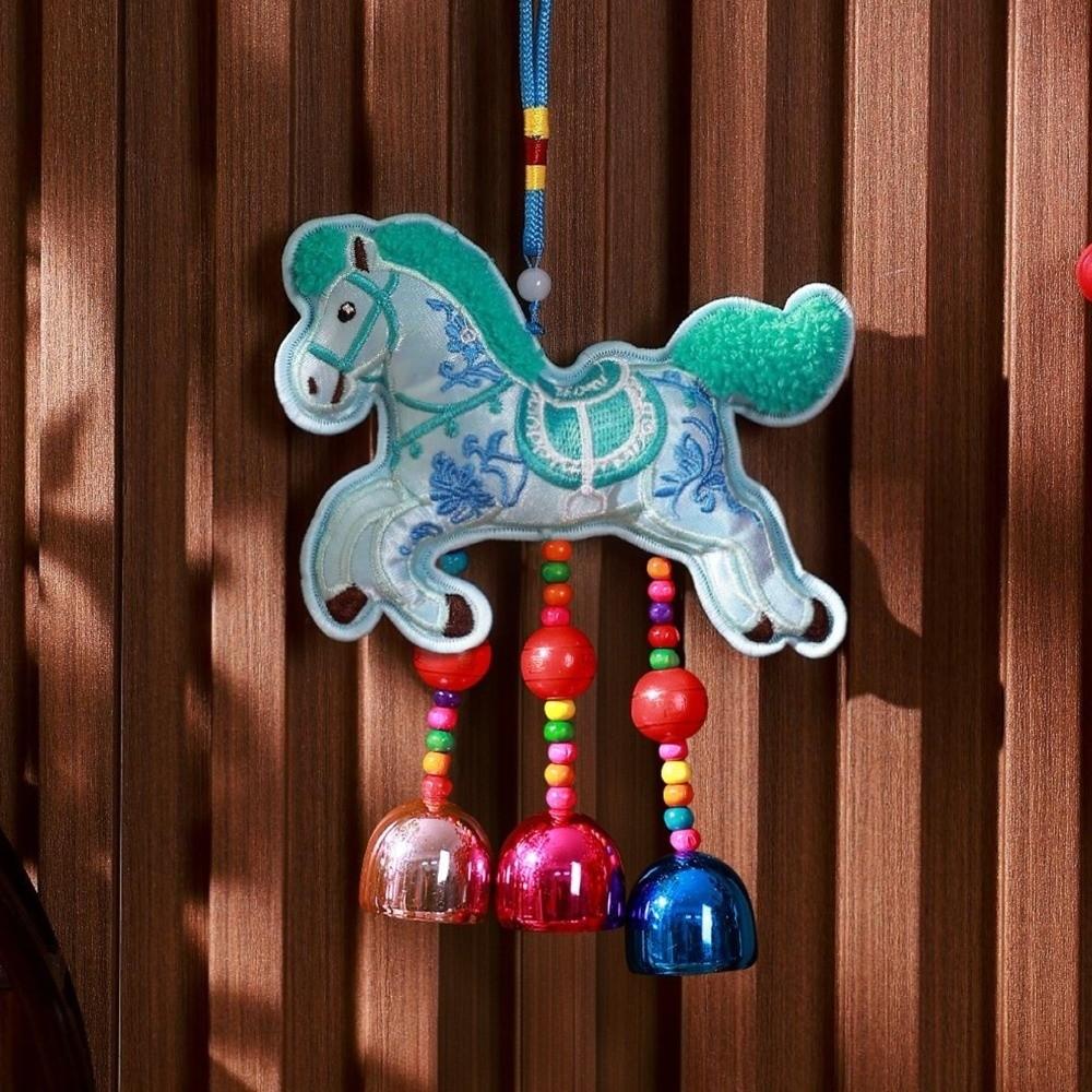 Embroidered Chinese New Year Incense Packet Chinese Red Horse Wind Chimes Decoration Cultural Gift