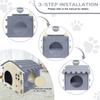 Felt Cat Sleeping Bed Foldable Cat Cat Sleeping and Playroom Cave Pet Accessories for Winter Travel Car Camping Desk