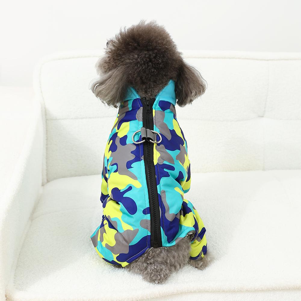 Winter Dog Jumpsuits For Small Medium Dogs Windproof Waterproof Dog Coat Fleece Warm With D-ring Puppy Clothes Pet Elasticity Reflective Jacket
