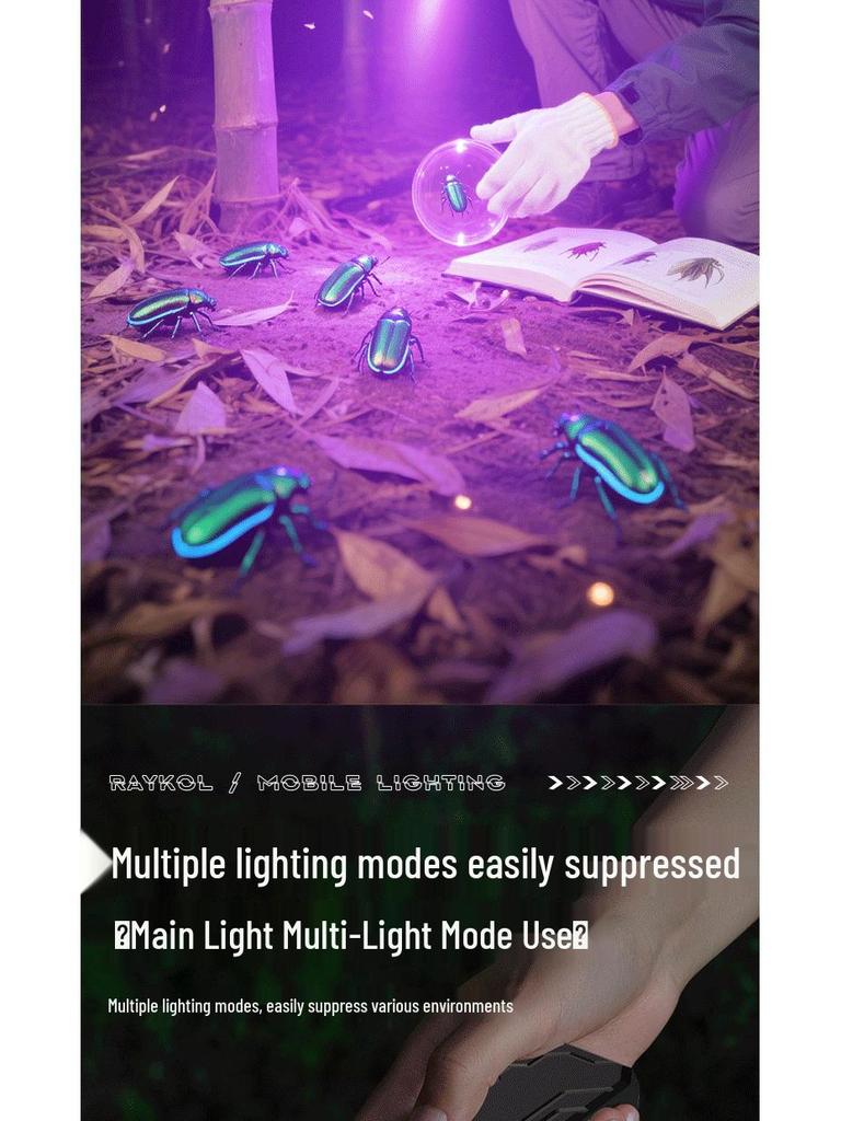 Ultra-thin Tactical Flashlight: Multifunctional, High-Intensity, Magnetic with Back Clip, Colorful High-Endurance Work Light.