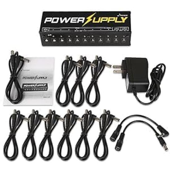 Donner Power Supply for Effects Independent Operation 10-Channel Pedals,