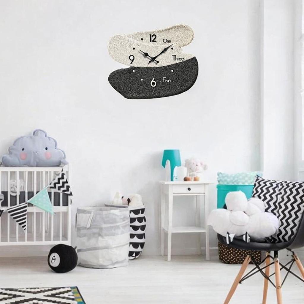 Holzwanduhr Leise Modern Dekorativ Kreativ Lustig Hängeuhr Wanddeko für Kinderzimmer Zuhause Bauernhaus Schlafzimmer Badezimmer