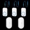 Waterproof Wireless Doorbell with 3 Receivers, 2 Transmitters, Remote Control, Long-Range Elderly Call Device & Wristband.