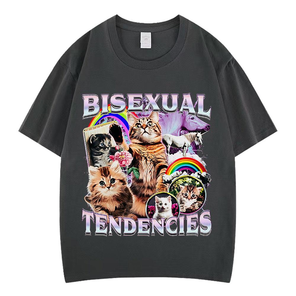 Funny Cat Meme T Shirts Unisexs Unisex Casual Aesthetics Cotton T Shirts Fashion Harajuku Oversized Short Sleeve Loose Tshirts