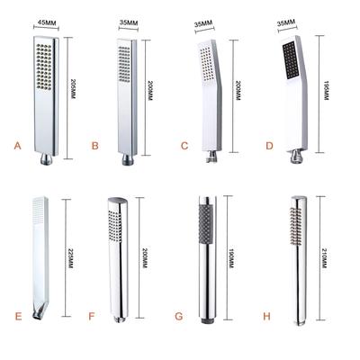 Brass Handheld Shower Head Replacement Showerhead for Bathroom Showering System Contemporary Square Round Oval Polished Chrome