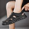 Summer Men's Casual Sandals Large Size Genuine Leather Casual Handmade Sandals Breathable Casual Sneakers Sandals for Men
