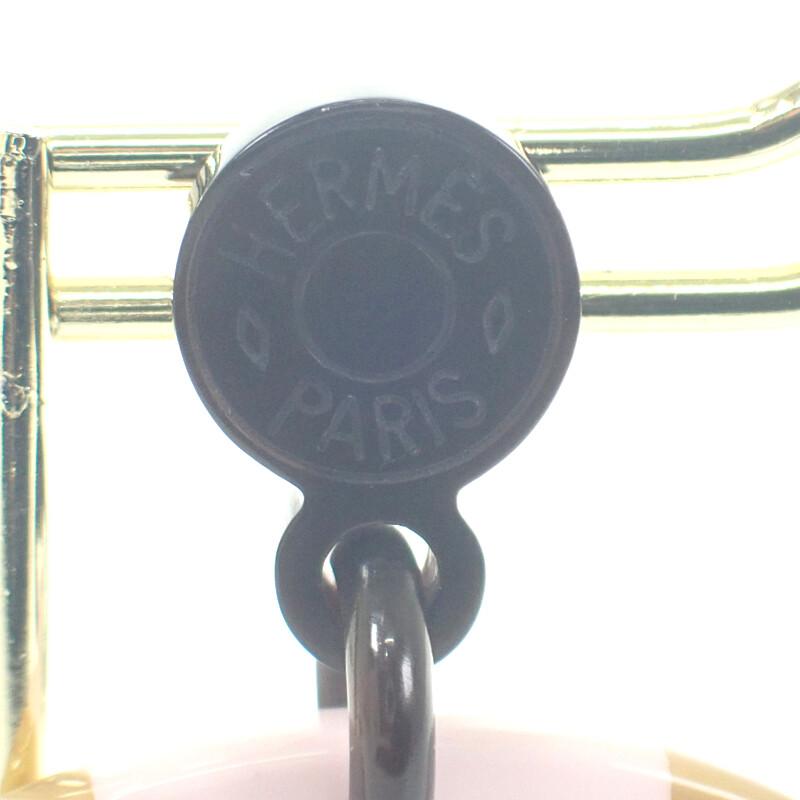 HERMES  H057086FL  Pierce Pale Green/pink Buffalo Horn Women