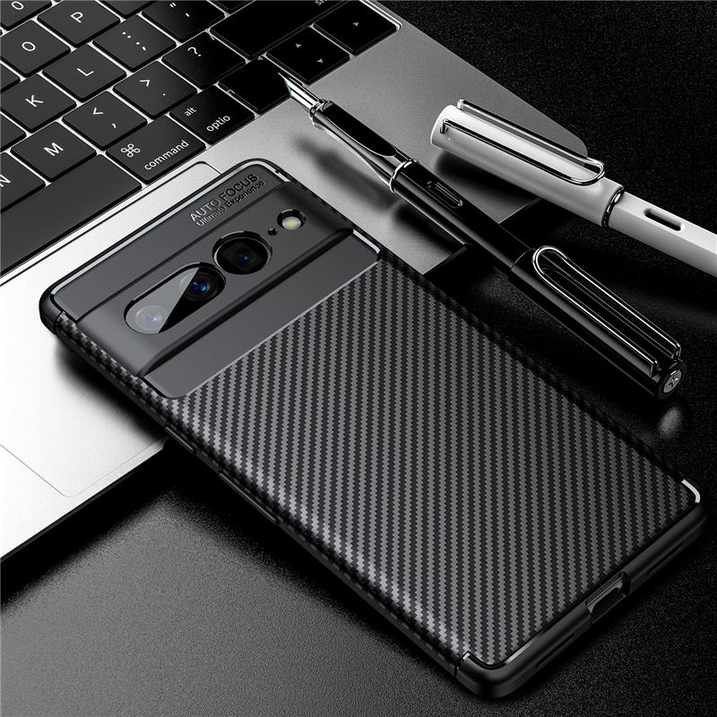 Carbon Fiber Cover For Google Pixel 7 Pro Case Bumper Silicone Funda Google Pixel 7 Pro Ultra Thin Case For Google Pixel 6 7A 8A