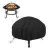 Fire Pit Cover 34in Diameter 15in Height 210D Silver Coated Water Proof Sunproof Firepit Cover for Outdoor Patio