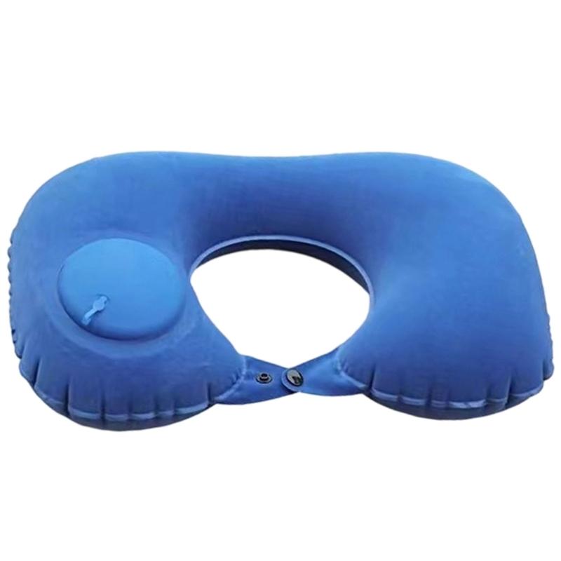 Ergonomic Travel Neck Pillow Inflatable Rapid Air Inflation Technology Foldable for Long Journey Workplace Rest