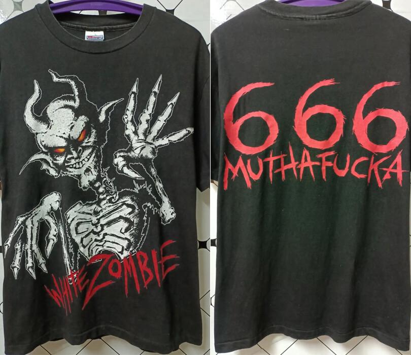 

REPRINT 90s White Zombie Horror T shirt 2 side 1996 666 motherF......e wbr r Unisex T-Shirt XXXXL