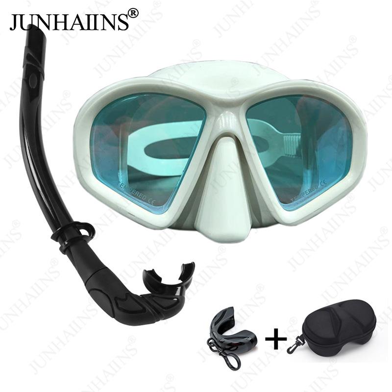 JUNHAIINS diving mask Low capacity multi-purpose diving mask Adult scuba diving mask Men's and women's diving goggles Diving 3