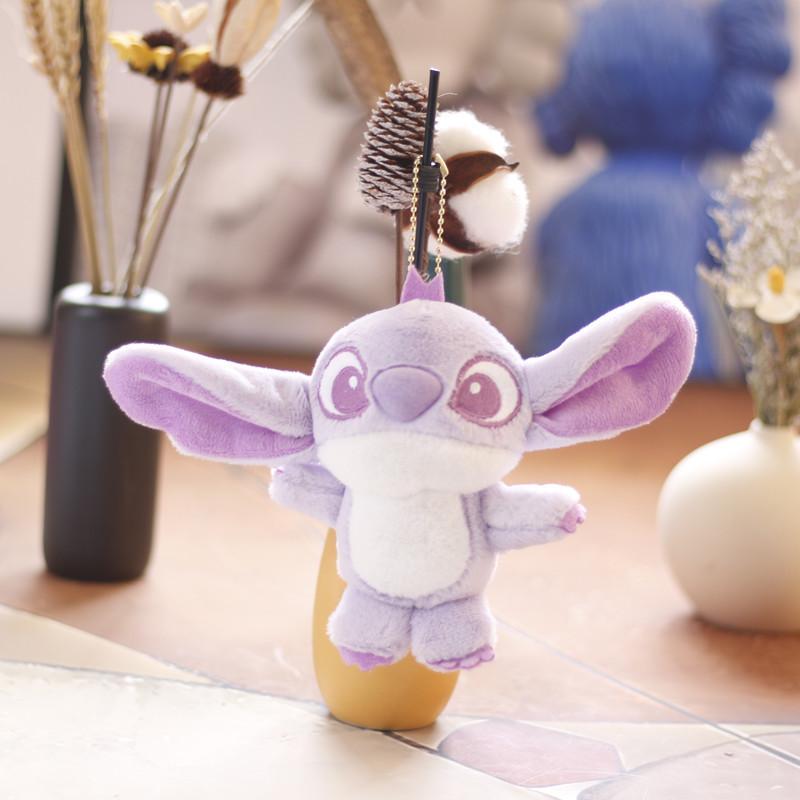 Adorable Cute Purple Stitch Plush Toy With Soft Short Velvet For Backpacks Purple Standing