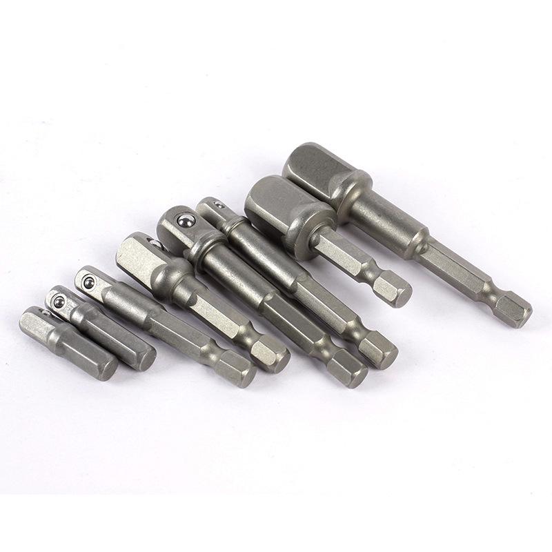 3-Piece Steel Ball Joint Extension Bar Set: Electric Hex Shank Air Wrench Adapter 1/4", 1/2", 3/8"