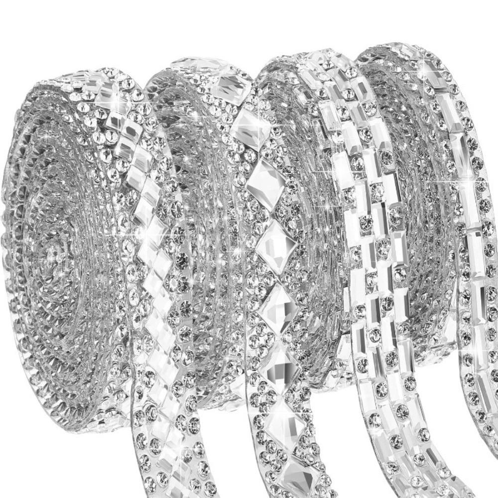 DIY Self Adhesive Rhinestone Strips Sewing Accessories Bling Rhinestone Trim Tape  Wedding Decor