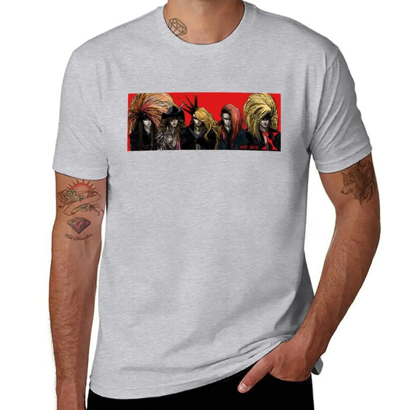X Japan we are X TShirt boys whites kawaii clothes mens clothing S