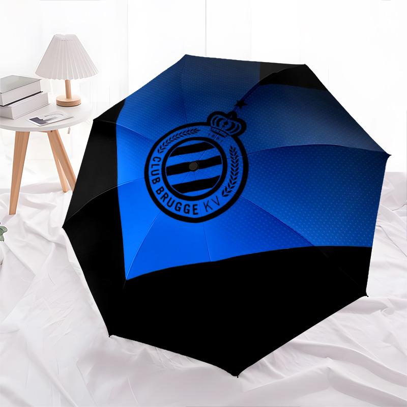 Club Brugge KVpattern, automatic folding umbrella, portable and foldable design, 8 ribs, a Christmas or birthday gift.