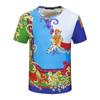 Men's and Women's Summer T-shirts 3D Printed Baroque Royal Luxury Small Floral Round Neck Short Sleeve Loose Oversized Nice Top