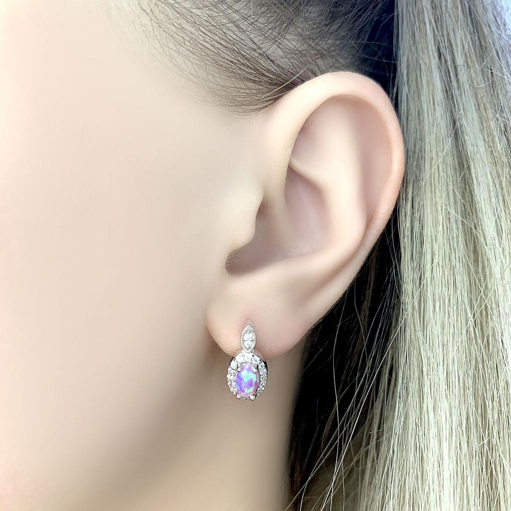 Silver Earrings with Opal 0.325ct (2075486)