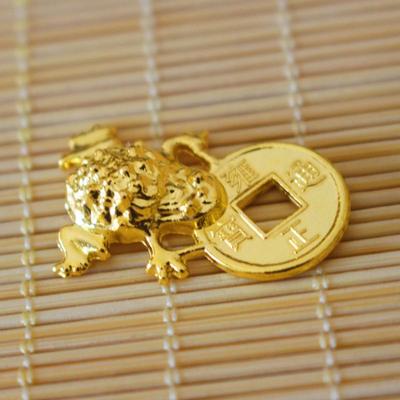 Golden Toad Coin Alloy Jewelry DIY Tabletop Accessories - 26mm