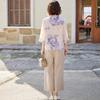 Pa Si Te Summer New Chinese Style Chiffon T-shirt & Pants Set