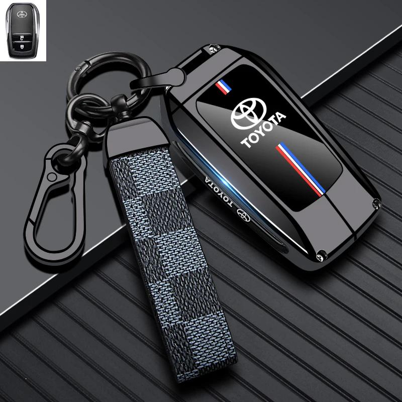 Hight Quality Galvanized Alloy Car Key Cover Case For Toyota Camry Mark X RAV-4 PRADO COROLLA HIGHLANDER 2 3 Buttons Keyless
