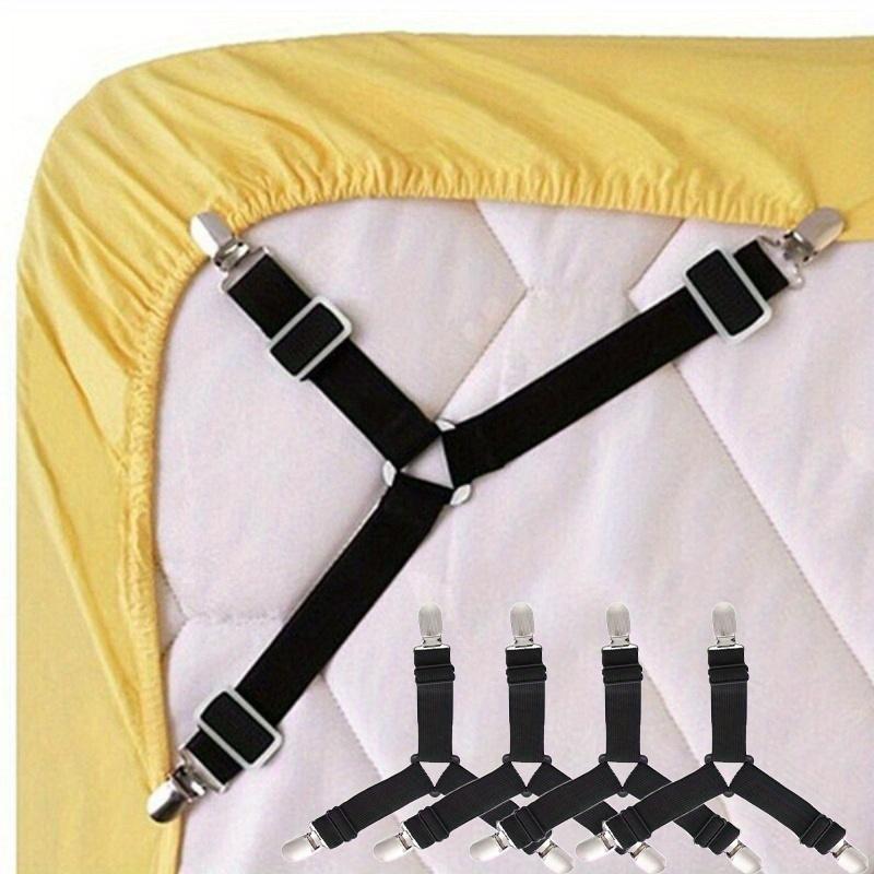 1pc Triangle Quilt Fixer Clip Adjustable Elastic Sofa Cushion Quilt Bed Practical Invisible Non-slip Safety Sheet Straps
