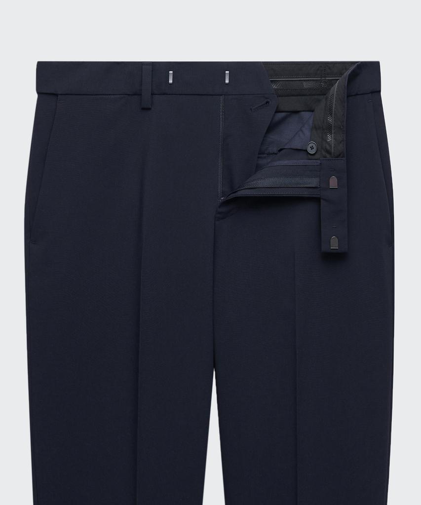MUSINSA STANDARD [Cooltandard] Tapered Hidden Banding Crop Slacks [Navy]