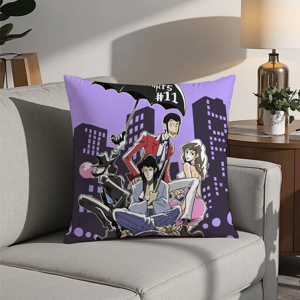 A-Arsene Lupin The Third Pillow Case Sofa Decorative Home Double-sided Printing Short Plush Cushion Pillow Cover Holiday Gift