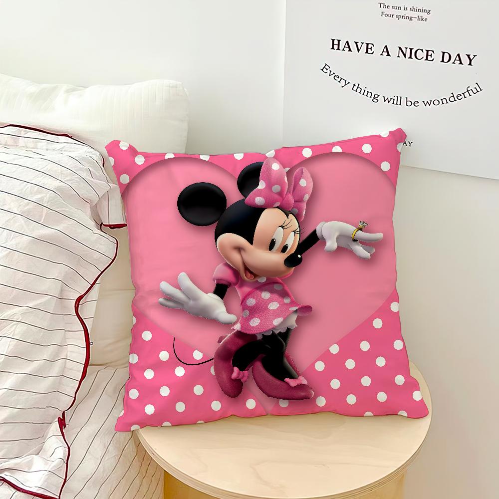 cartoon art pink cute m-Minnie Mouse Comfortable soft Pillow Case for Sofa Living Room Home office Decor Protective Covers