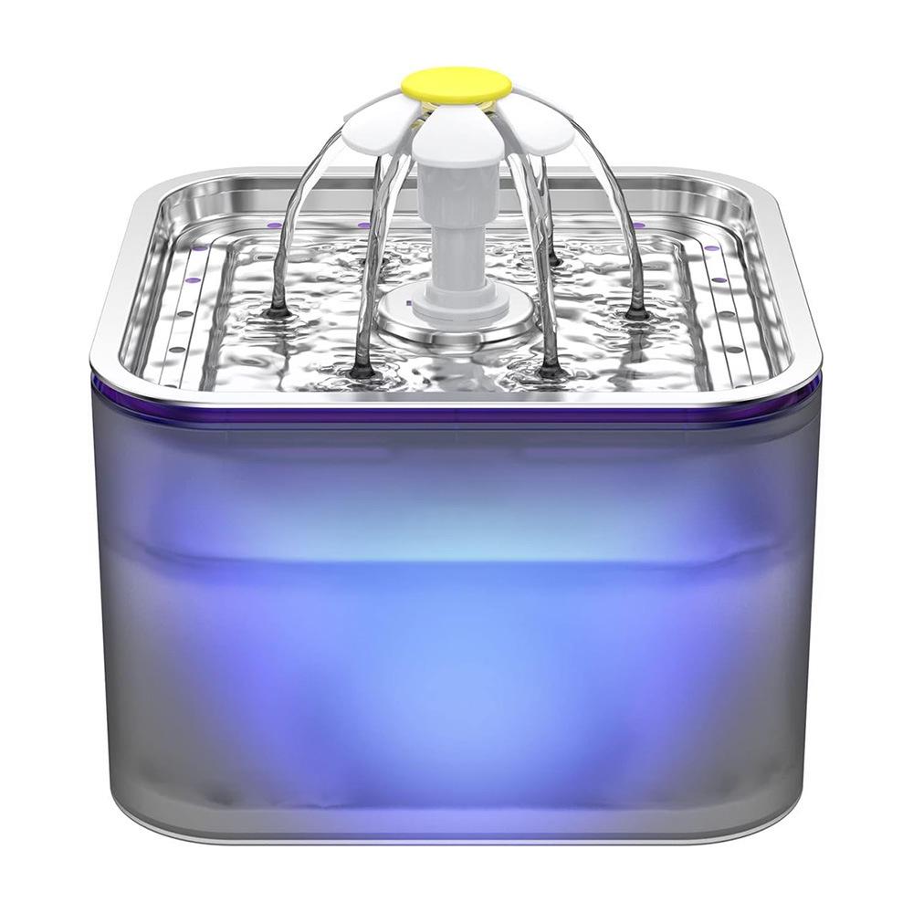 2,4L Leise Katzenwasserfontäne mit LED-Licht & Automatischer Abschaltung
