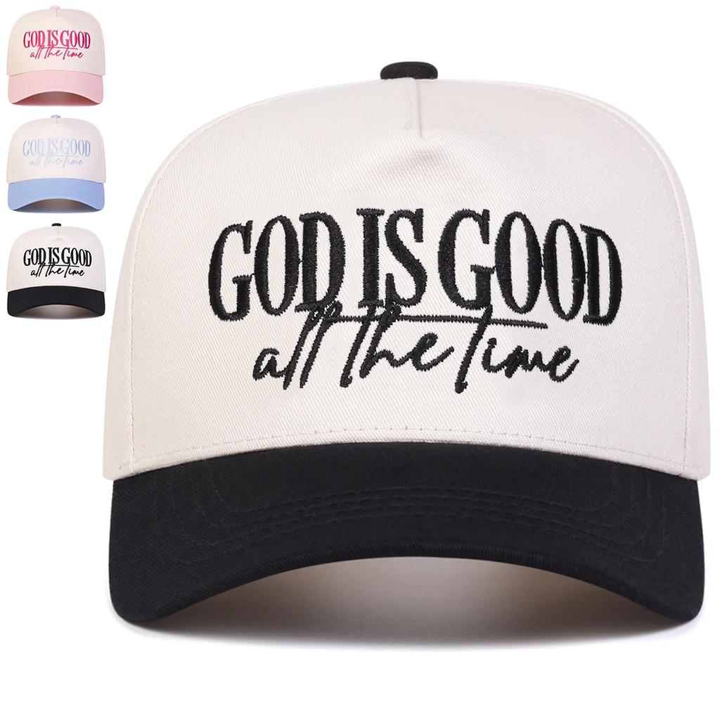 Unisex God Is Good All The Time Embroidery Baseball Caps Spring Autumn Outdoor Adjustable Casual Hats Sunscreen Hat Sports Cap