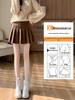 High Waist A-Line Woolen Pleated Skirt, Maillard Brown, Autumn/Winter '26