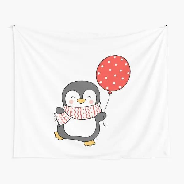 Cartoon Pinguin Wandteppich Lustiger Tier-Wandteppich Wandbehang Kinder Niedlicher Tier-Wandteppich Kunstdekor für Schlafzimmer Wohnzimmer