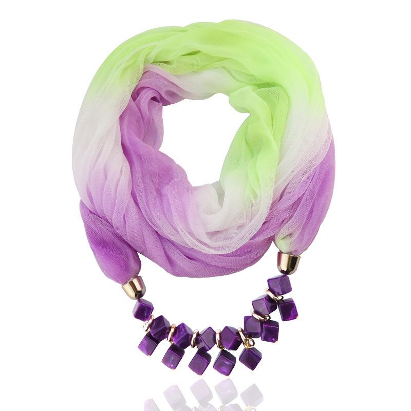 Women fashion Scarf Multi-style Jewelry Necklace Gradient Scarf Lady fashion Accessories