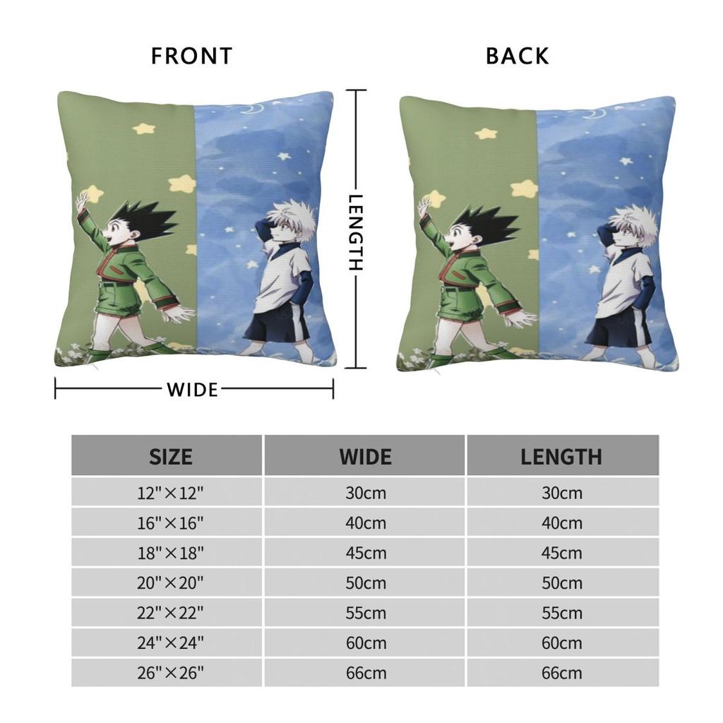 Home Decoration HXH Gon And Killua Hunter Pillowcases Accessories Pillow Cover Square Multiple Sizes