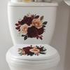 Rose-shaped Bathroom Toilet and Toilet Stickers for Home Beautification