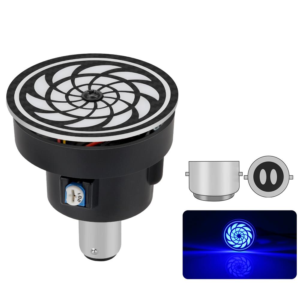 Motorcycle Brake Light Hokage Wheel Eyes Rotating Rainbow Flashing Tail Light Auxiliary Bulb Anime Thememodification Accessories